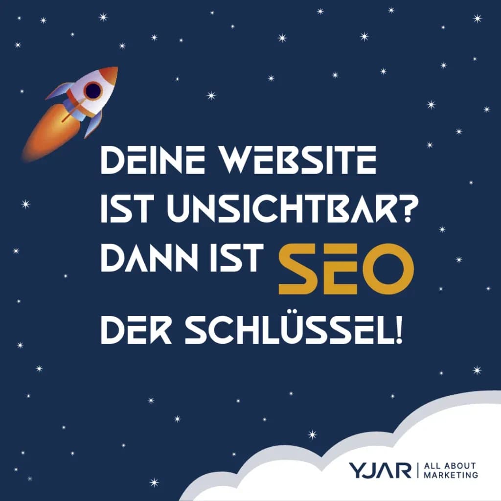 Titelbild: "Deine Website ist unsichtbar? Dann ist SEO der Schlüssel!"