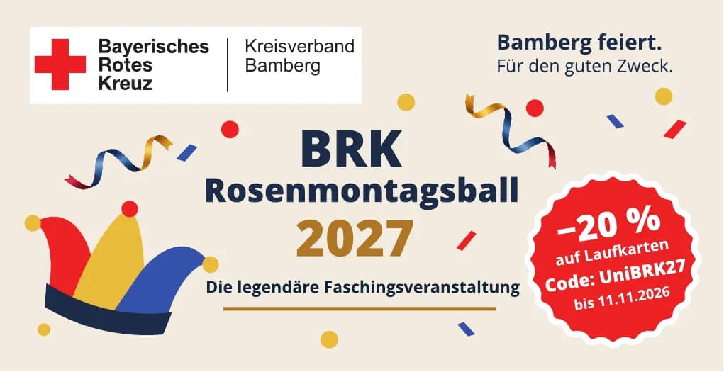 Postkarte Rosenmontagsball – Vorderseite