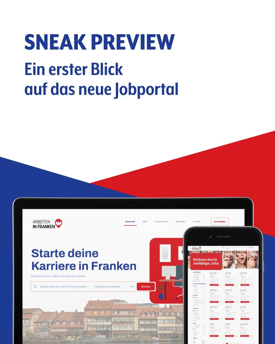 Sneak Preview neues Jobportal (Arbeiten in Franken)