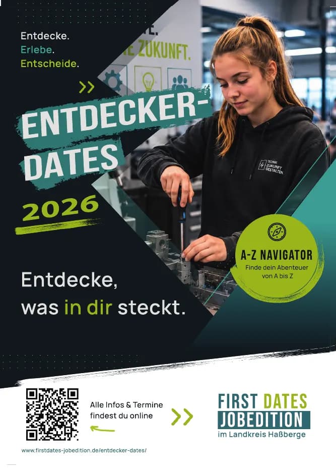 Titelseite der Broschüre Entdecker-Dates 2026