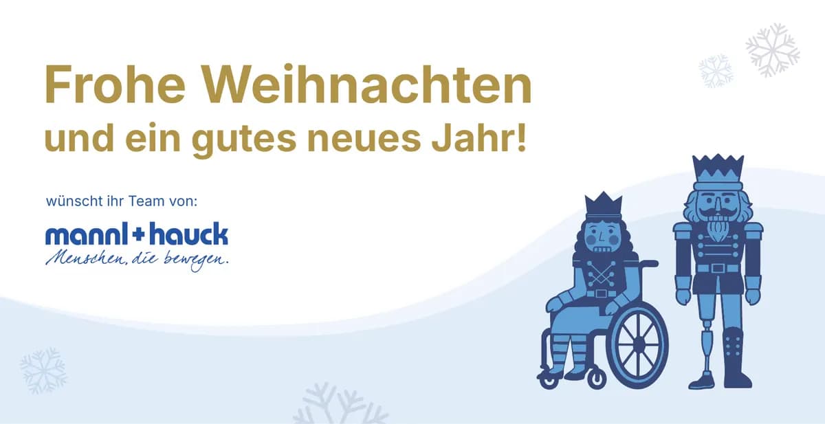 Weihnachtsgruß von mannl + hauck mit Nussknackern