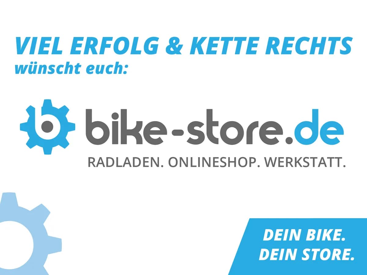 PVC-Plane von bike-store.de: Viel Erfolg & Kette rechts