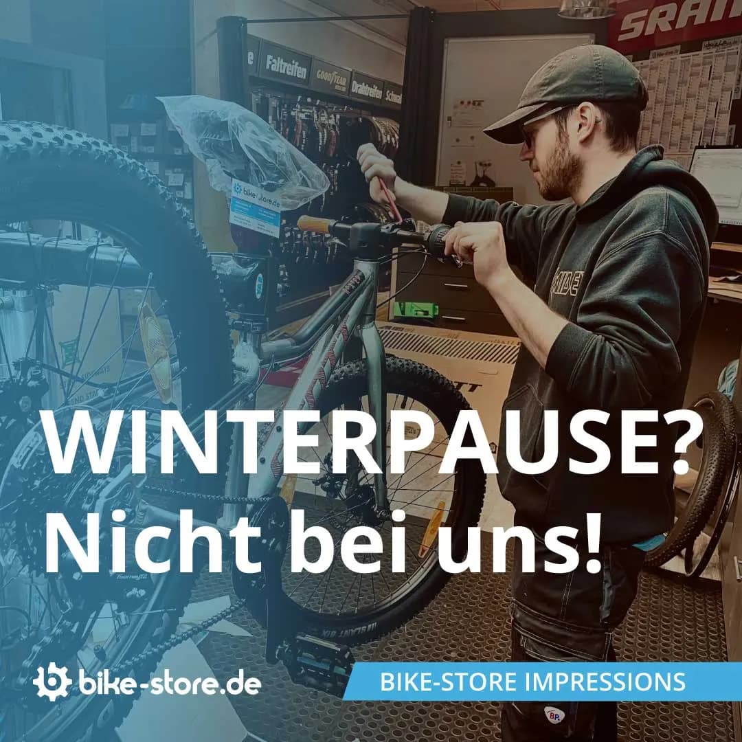 bike-store: Post „Winterpause? Nicht bei uns!“