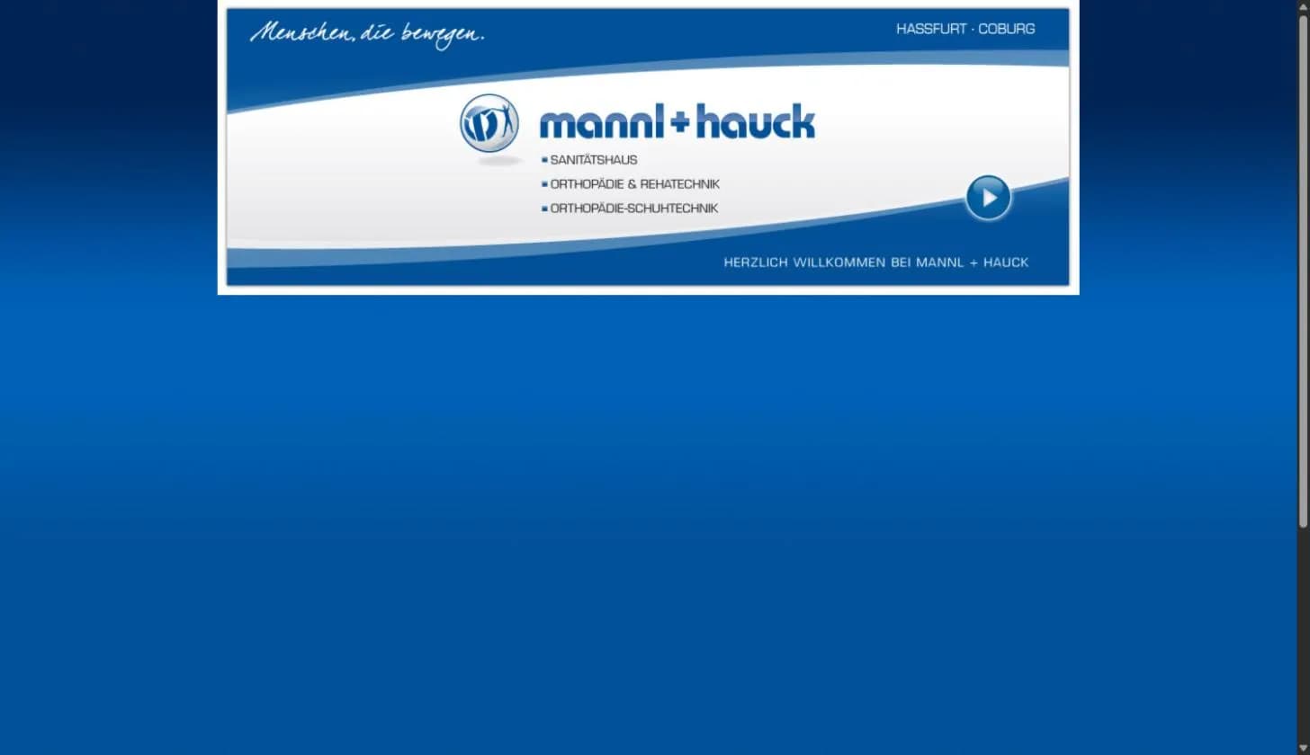Website von mannl + hauck im Jahr 2012 (Internet Archive)