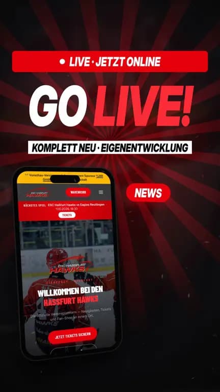 Story „Go live!“ zum Start der neuen HAWKS-Website