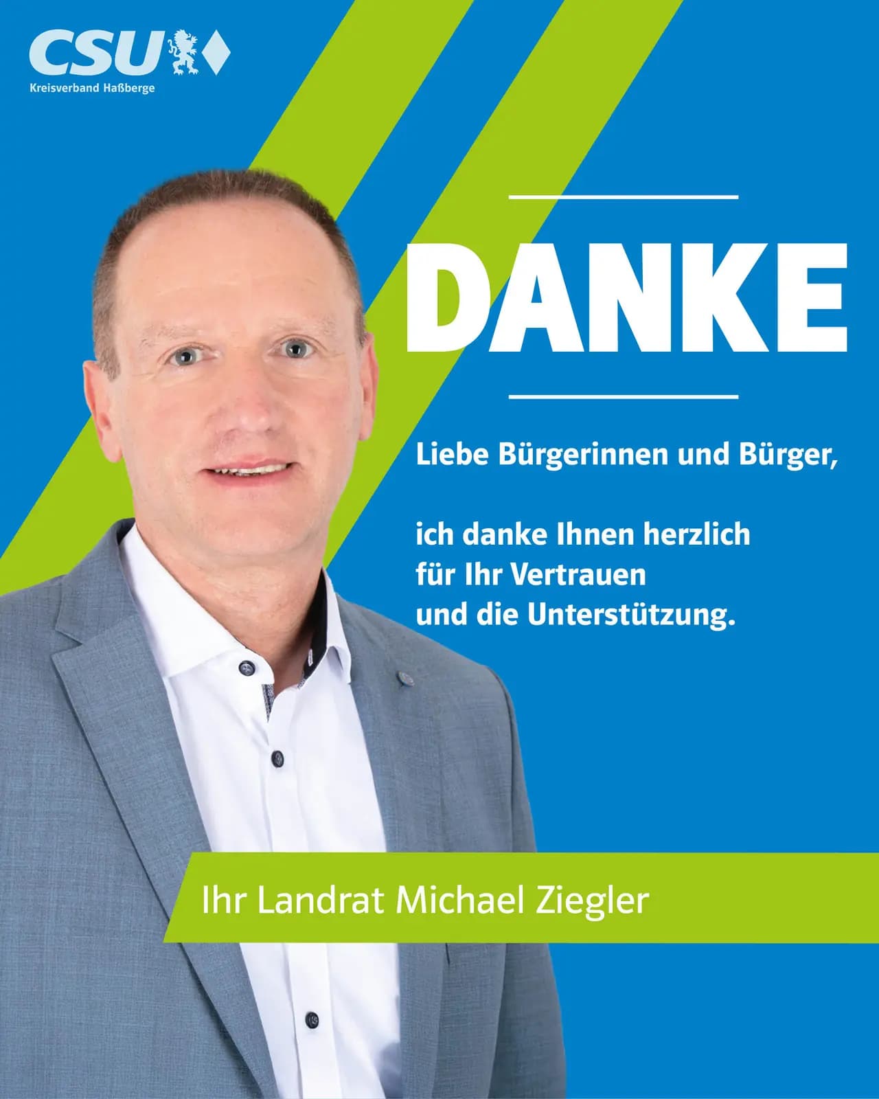 Danke-Post nach der Wahl