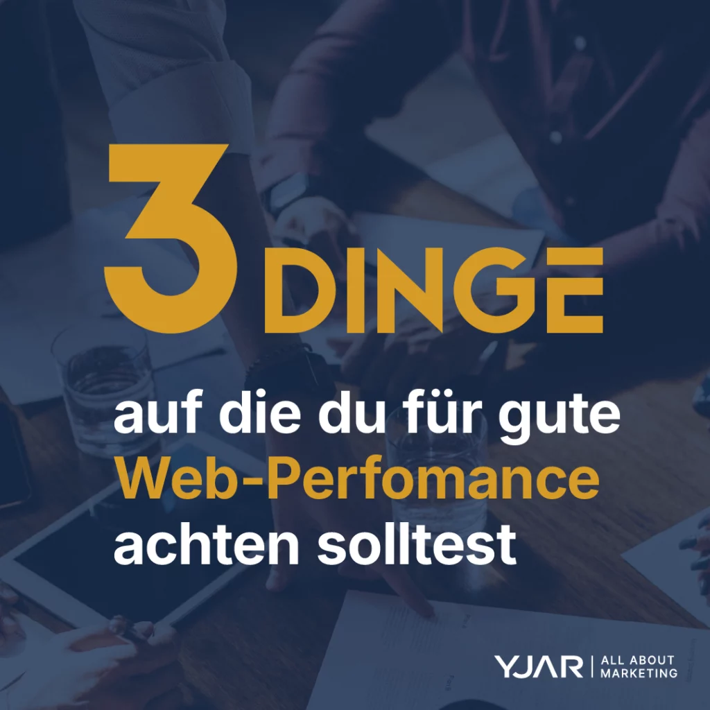Titelbild: "3 Dinge auf die du für gute Web-Performance achten solltest"